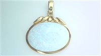 Anhänger Dame Opal in Gelbgold Opale sintetico OPALE D S/C 19.3 Sommer G